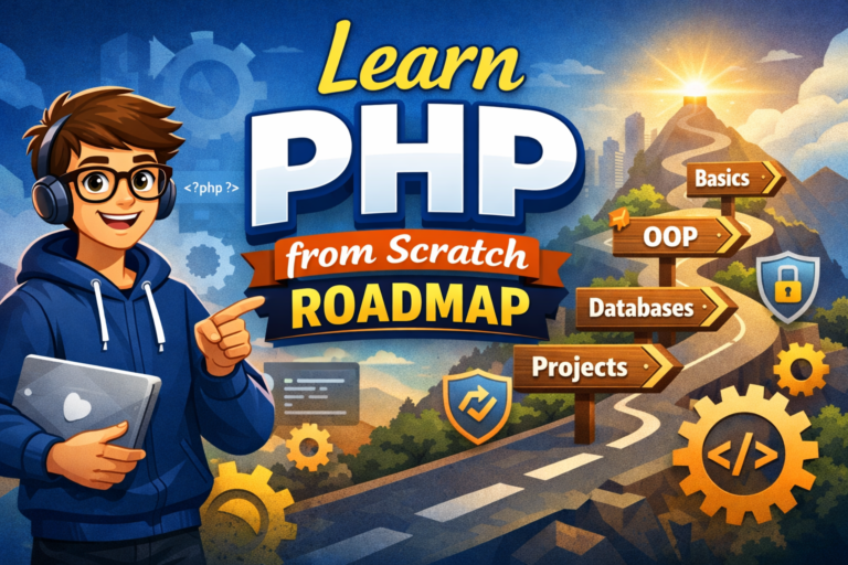 Learn PHP from Scratch Roadmap – Step-by-Step Guide for Beginners to Advanced