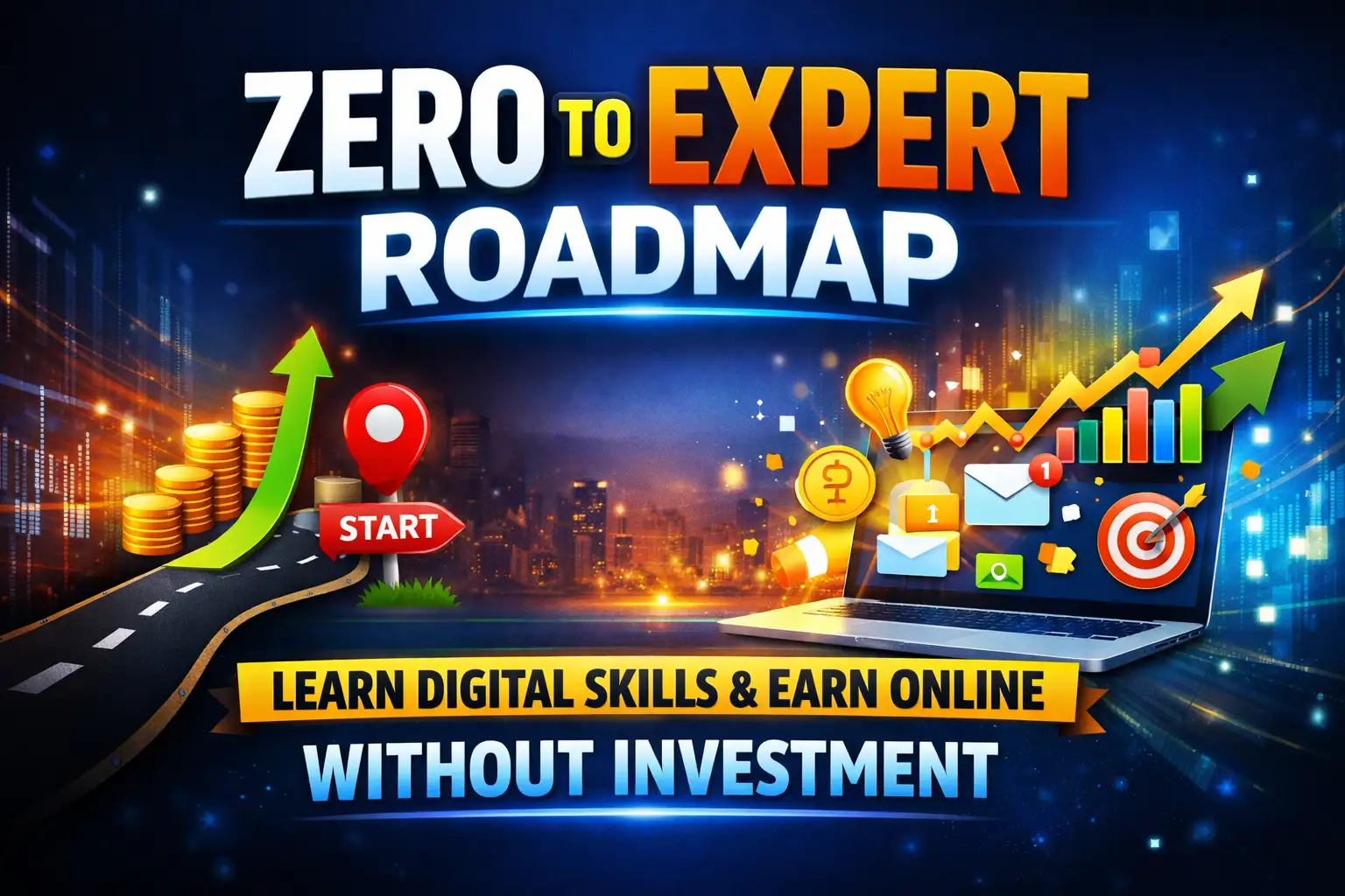 Zero to Expert Roadmap: Learn Digital Skills & Earn Online Without Investment