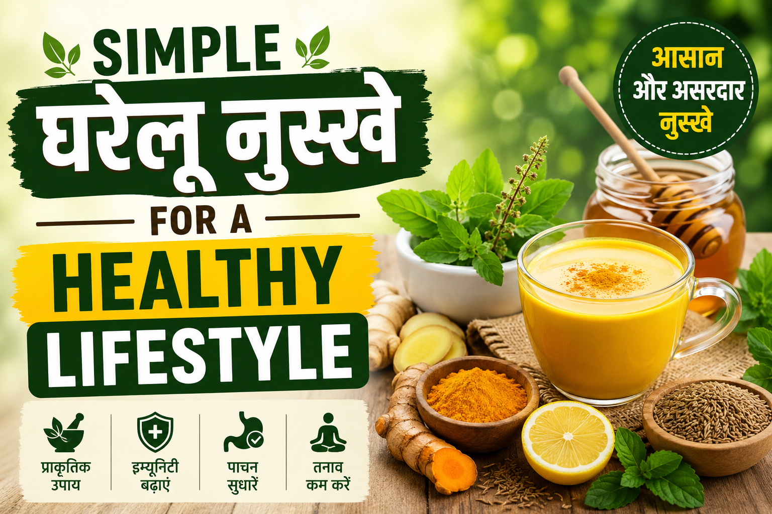 Simple Gharelu Nuskhe for a Healthy Lifestyle आसान घरेलू नुस्खे स्वस्थ जीवन के लिए