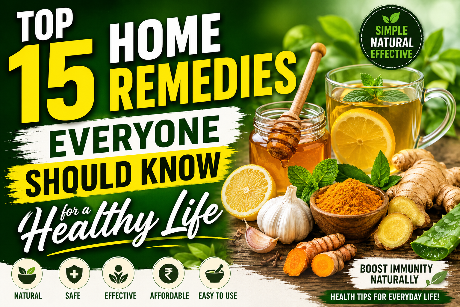Top 15 Home Remedies Everyone Should Know for a Healthy Life
