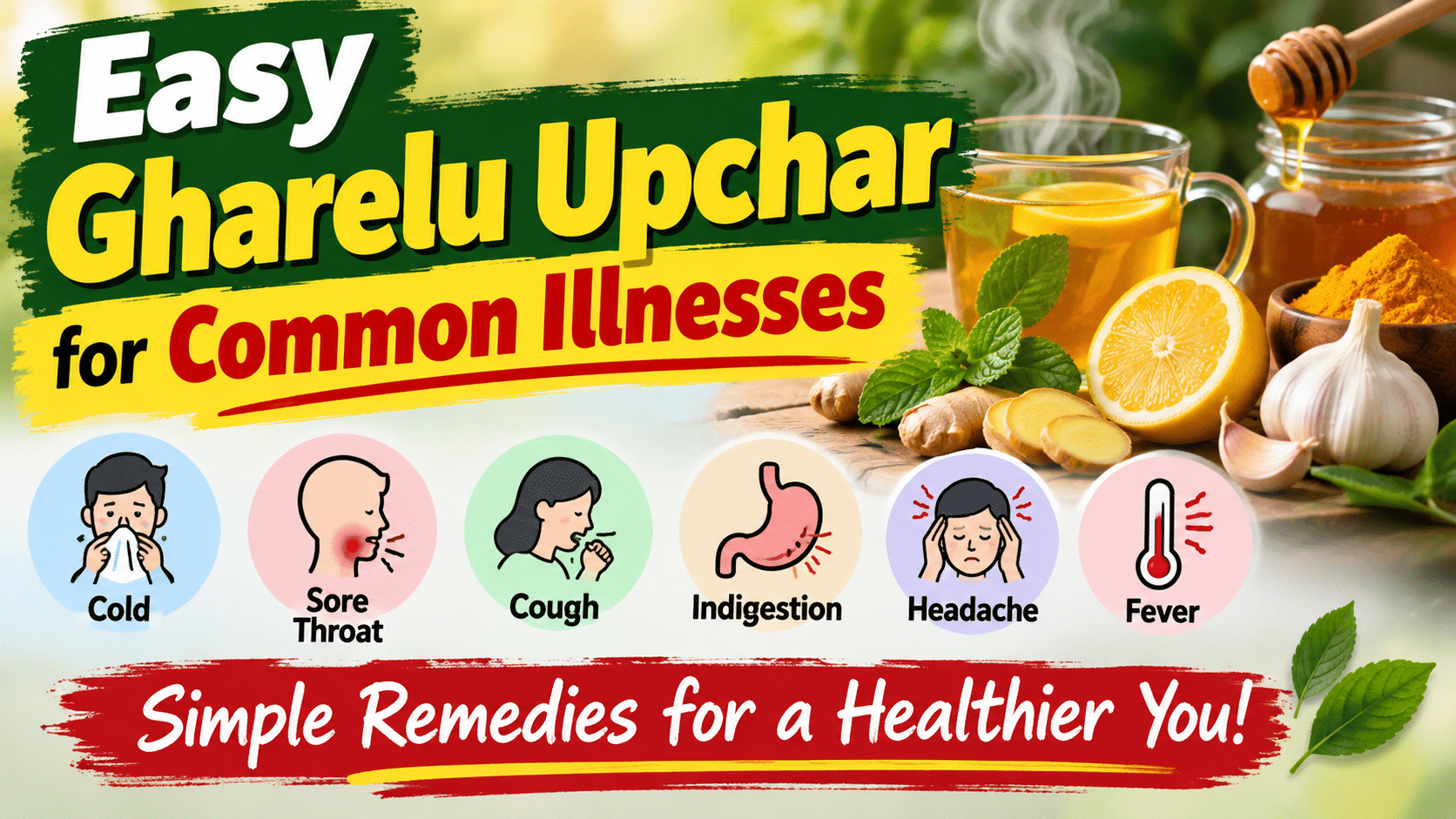 Gharelu Upchar for Common Illnesses: 15 Simple Home Remedies