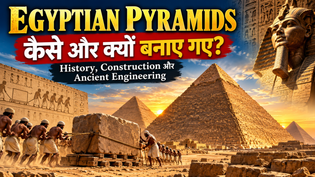 Egyptian Pyramids कैसे और क्यों बनाए गए, Great Pyramid of Giza का दृश्य