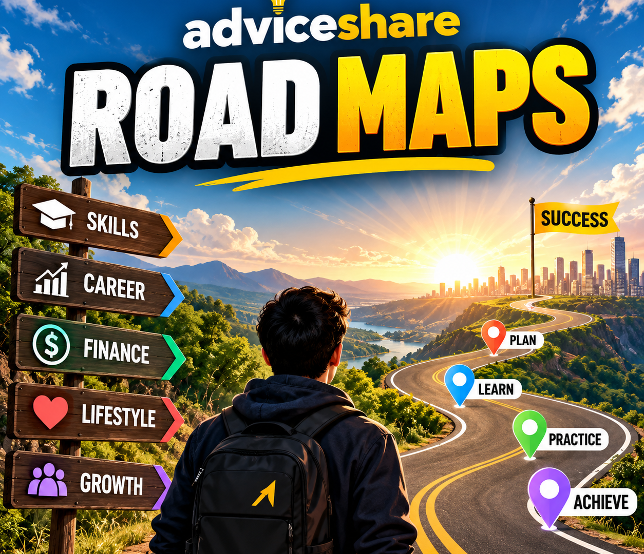 Road Map Poster